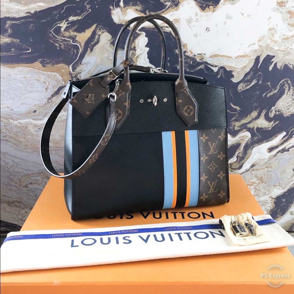 Ltd ED Louis Vuitton City Steamer Striped MM Bag